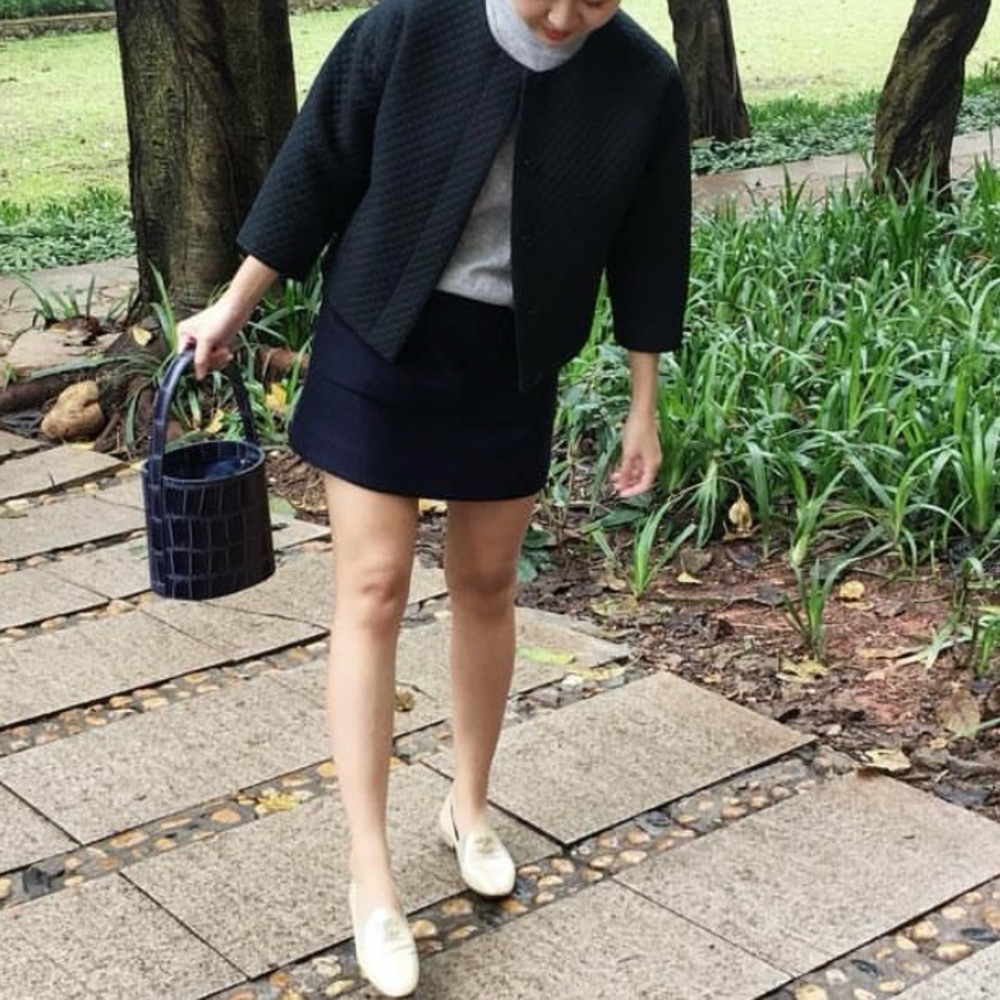 QUILTED LINEN BLEND JACKET